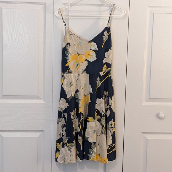 Gap Cami Dress - Blue Yellow Flower Dress - Size Medium - Picture 1 of 6
